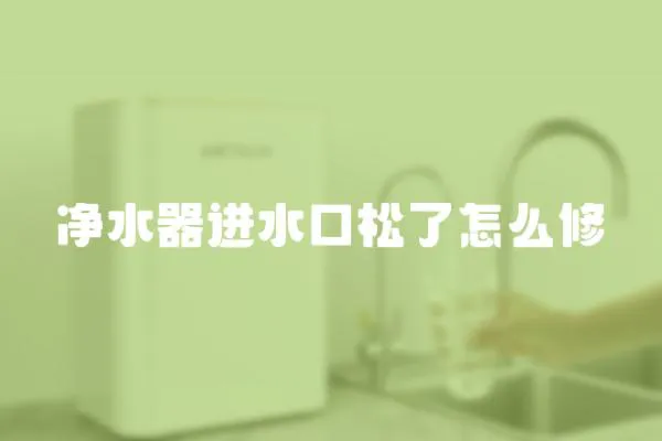 凈水器進水口松了怎么修