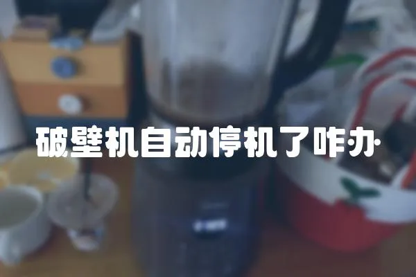 破壁機自動停機了咋辦