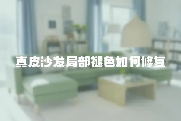 真皮沙發局部褪色如何修復