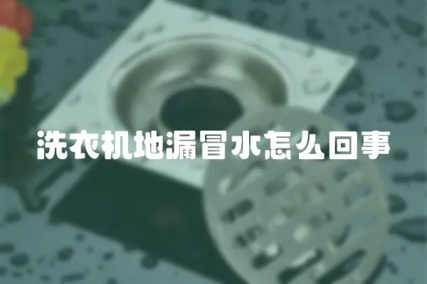 洗衣機(jī)地漏冒水怎么回事