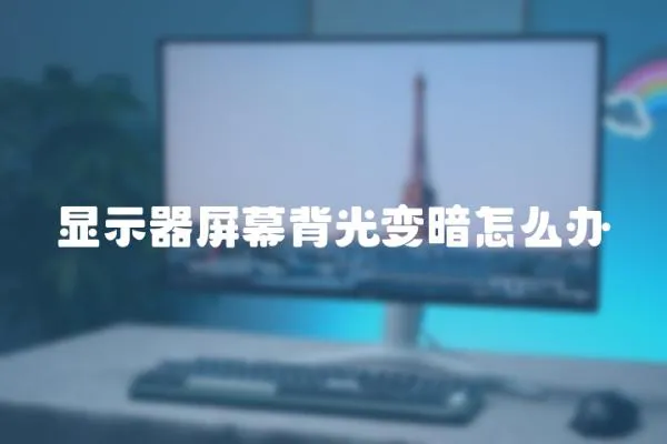 顯示器屏幕背光變暗怎么辦
