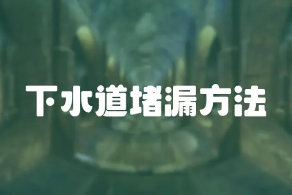 下水道堵漏方法