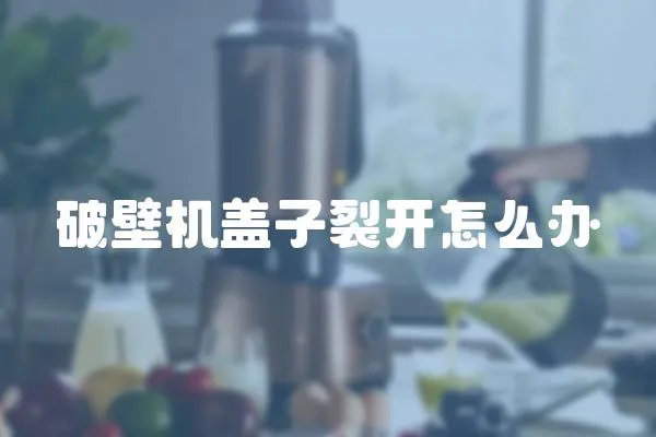 破壁機蓋子裂開怎么辦