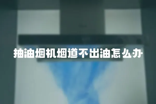 抽油煙機煙道不出油怎么辦