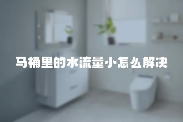 馬桶里的水流量小怎么解決