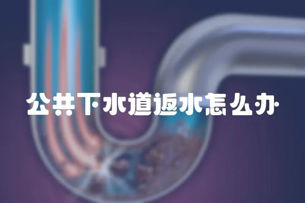 公共下水道返水怎么辦