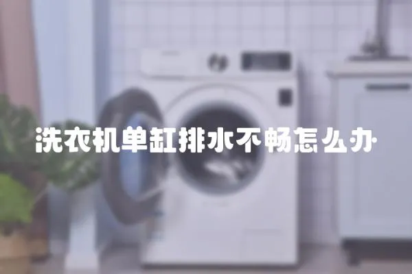 洗衣機單缸排水不暢怎么辦