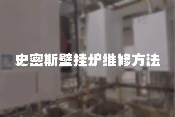 史密斯壁掛爐維修方法