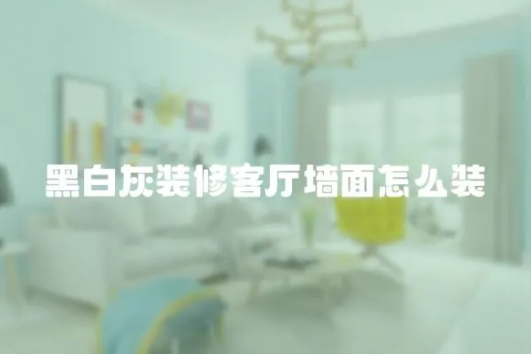 黑白灰裝修客廳墻面怎么裝