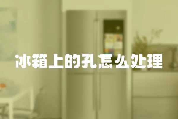 冰箱上的孔怎么處理