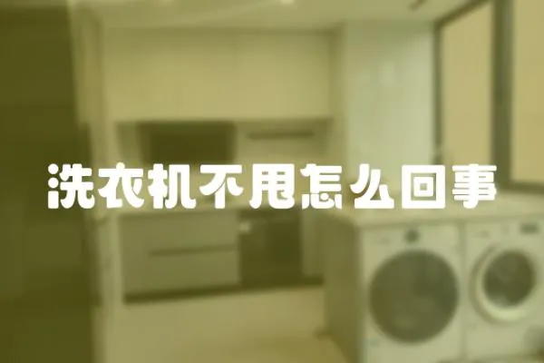 洗衣機不甩怎么回事