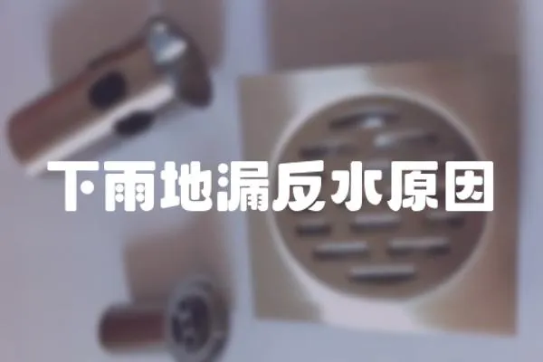 下雨地漏反水原因