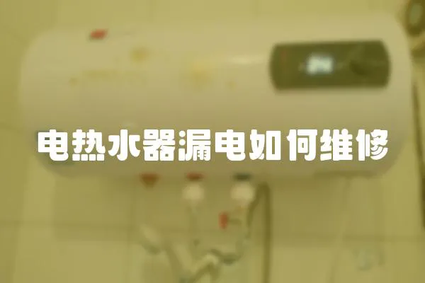 電熱水器漏電如何維修