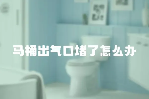 馬桶出氣口堵了怎么辦
