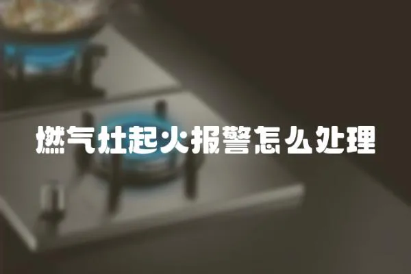 燃氣灶起火報警怎么處理