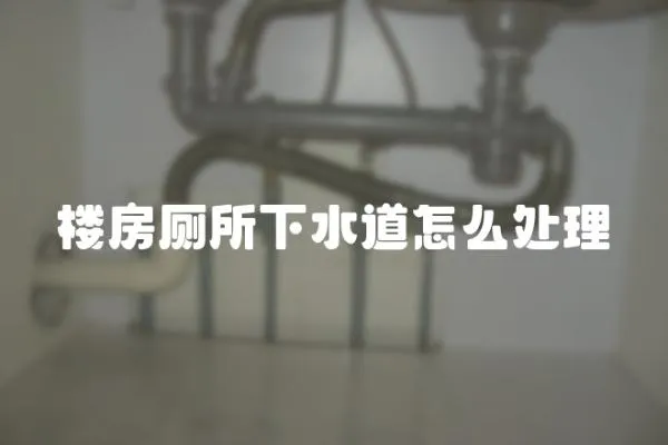 樓房廁所下水道怎么處理