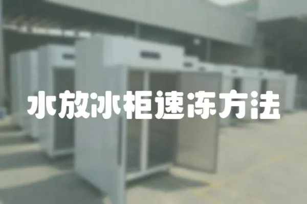 水放冰柜速凍方法