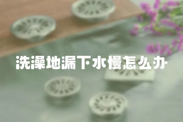 洗澡地漏下水慢怎么辦