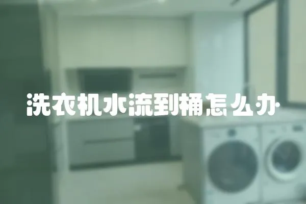 洗衣機(jī)水流到桶怎么辦