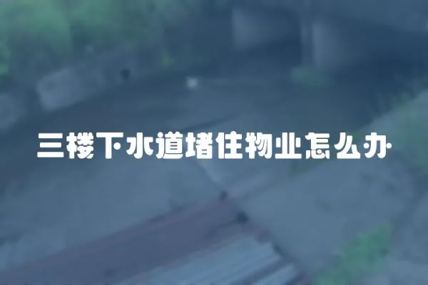 三樓下水道堵住物業怎么辦