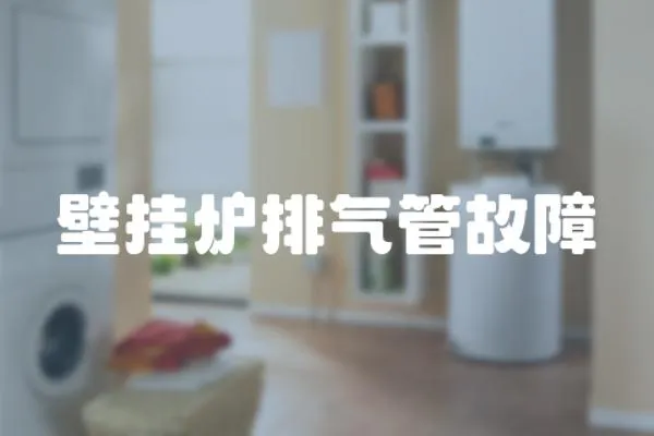 壁掛爐排氣管故障