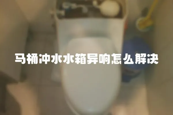 馬桶沖水水箱異響怎么解決