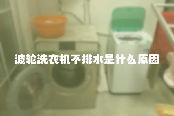 波輪洗衣機不排水是什么原因