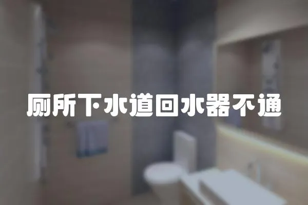 廁所下水道回水器不通