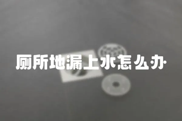 廁所地漏上水怎么辦