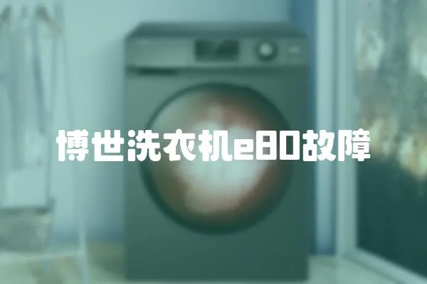 博世洗衣機e80故障