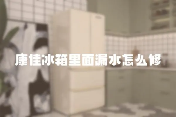 康佳冰箱里面漏水怎么修