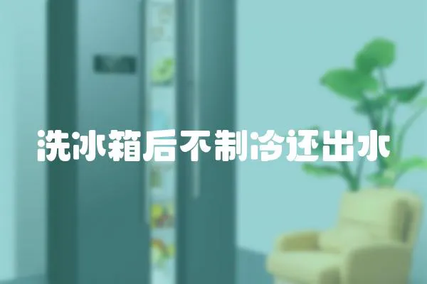 洗冰箱后不制冷還出水