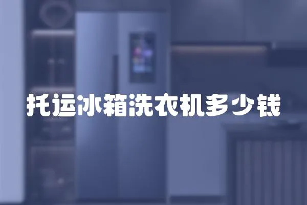 托運冰箱洗衣機多少錢