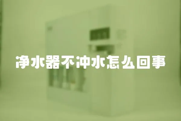 凈水器不沖水怎么回事