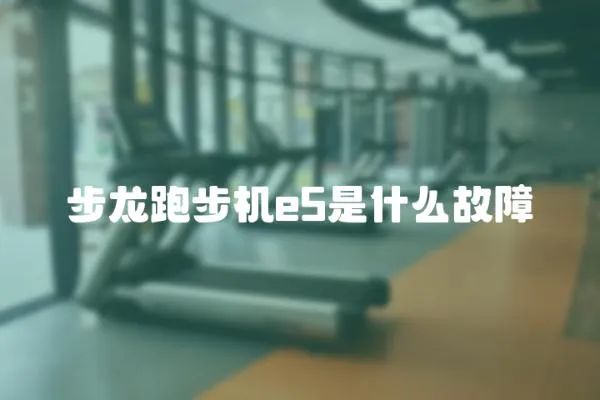 步龍跑步機e5是什么故障