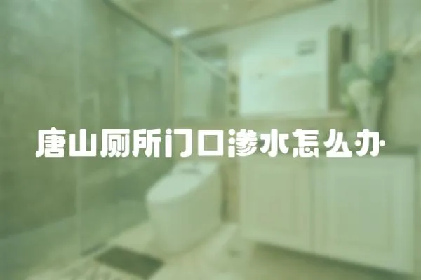 唐山廁所門口滲水怎么辦