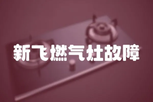 新飛燃氣灶故障