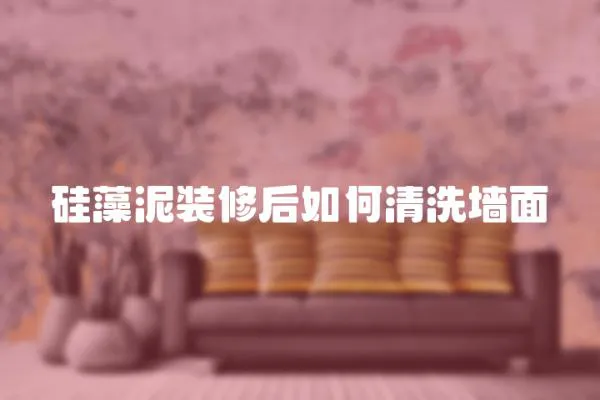 硅藻泥裝修后如何清洗墻面