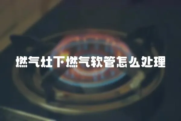 燃氣灶下燃氣軟管怎么處理