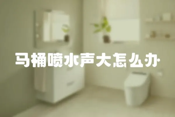 馬桶噴水聲大怎么辦