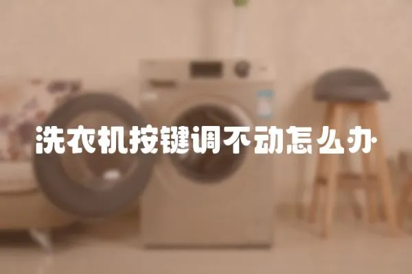 洗衣機按鍵調(diào)不動怎么辦