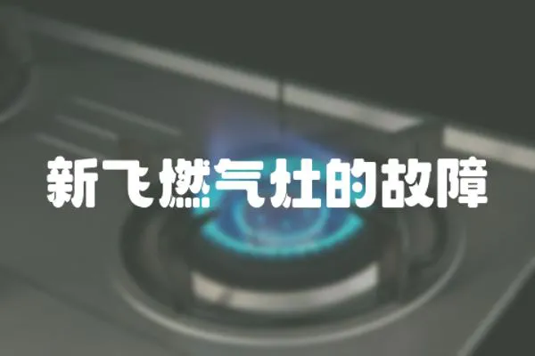 新飛燃氣灶的故障