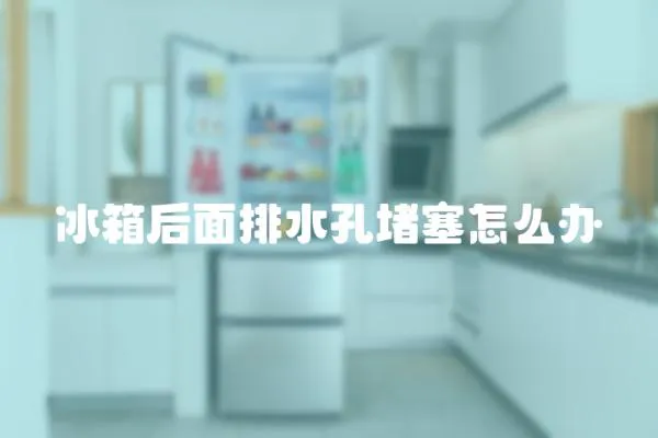 冰箱后面排水孔堵塞怎么辦