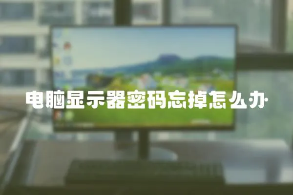 電腦顯示器密碼忘掉怎么辦