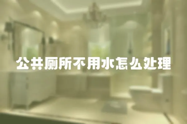 公共廁所不用水怎么處理