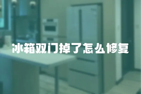 冰箱雙門掉了怎么修復