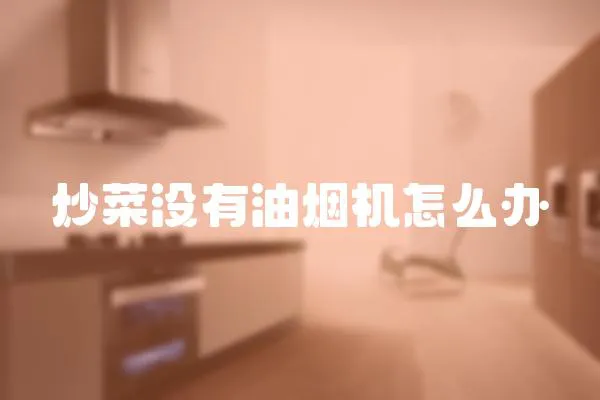 炒菜沒有油煙機怎么辦