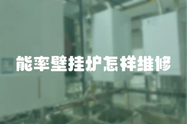 能率壁掛爐怎樣維修