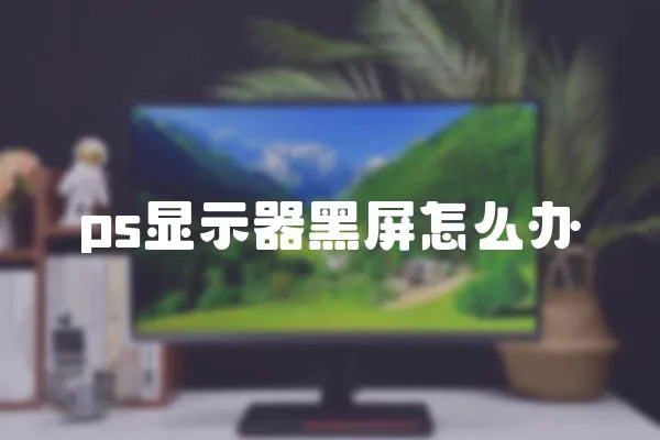 ps顯示器黑屏怎么辦