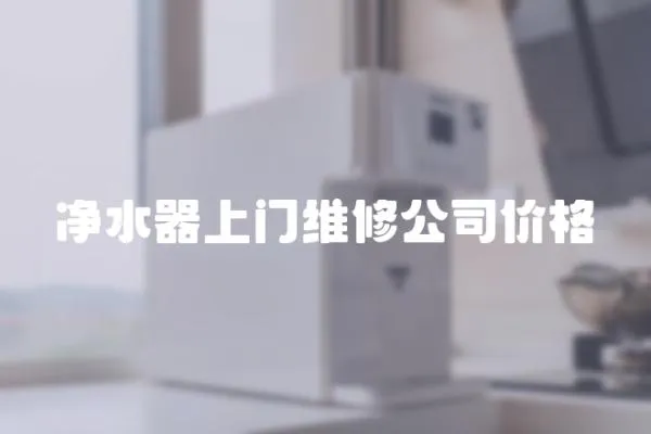 凈水器上門維修公司價格
